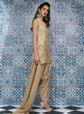 Zainab Chottani | Luxury Pret | GOLDEN BEIGE by Zainab Chottani - Designer Dress - Type: Ladies Clothes - Available at Libayah - 100% Original