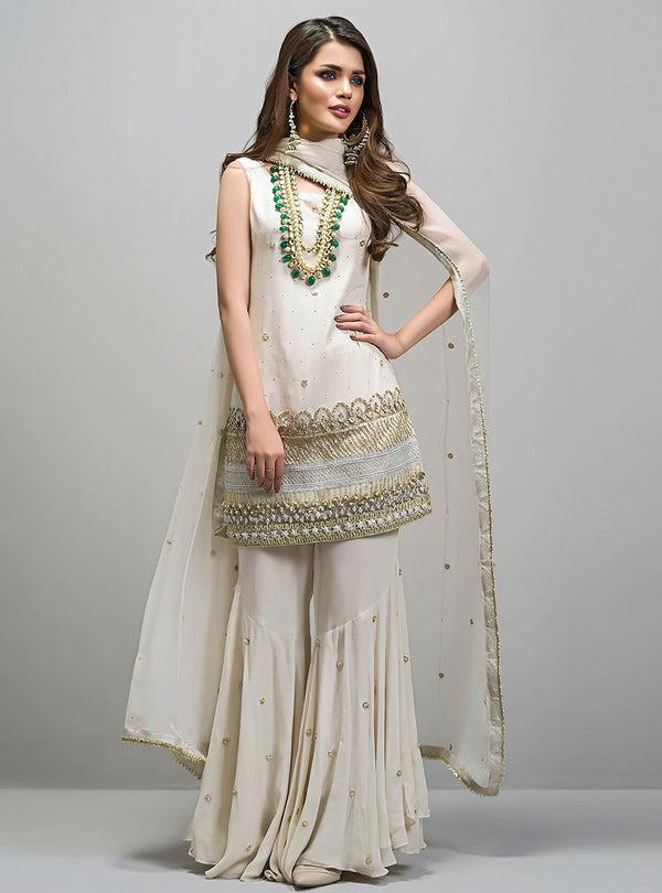 Zainab Chottani | Semi Formals | ANGELIC IVOIRE by Zainab Chottani - Designer Dress - Type: Ladies Clothes - Available at Libayah - 100% Original