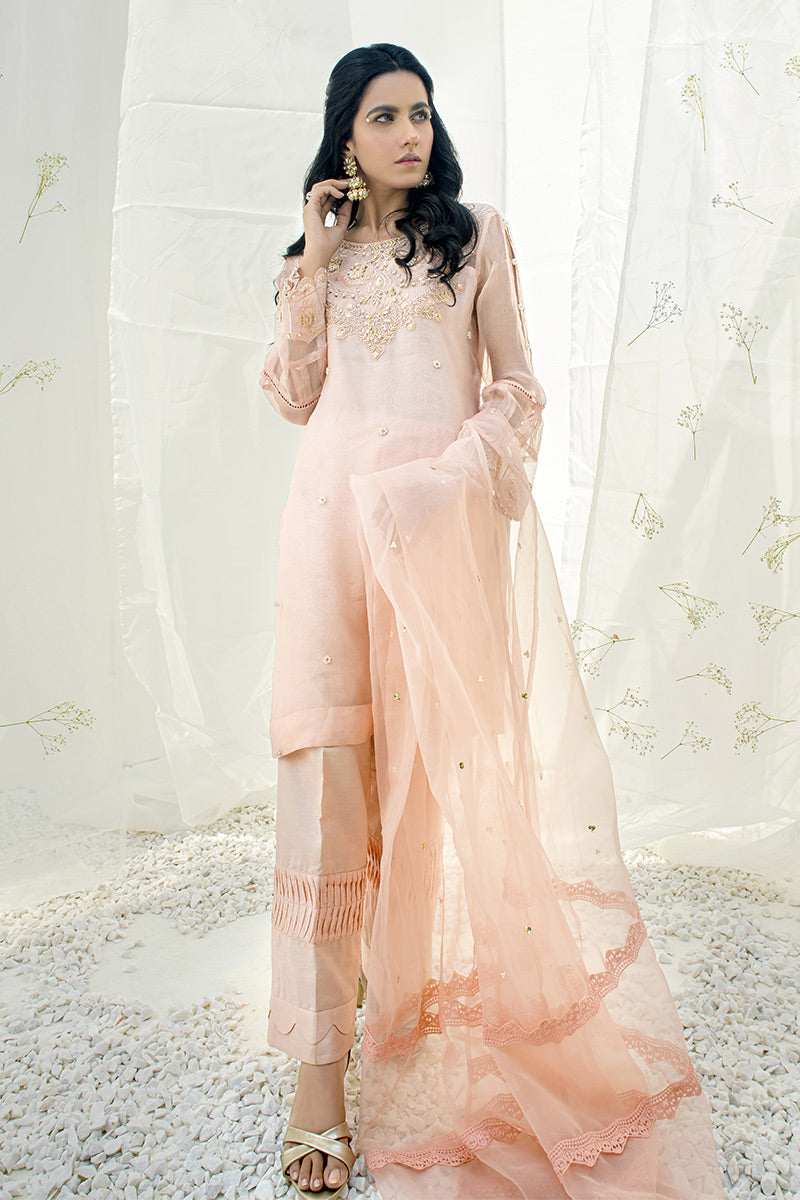 Fatima Khan | Luxury Pret 24 | OCHRE PEACH by Fatima Khan - Designer Dress - Type: Luxury - Available at Libayah - 100% Original