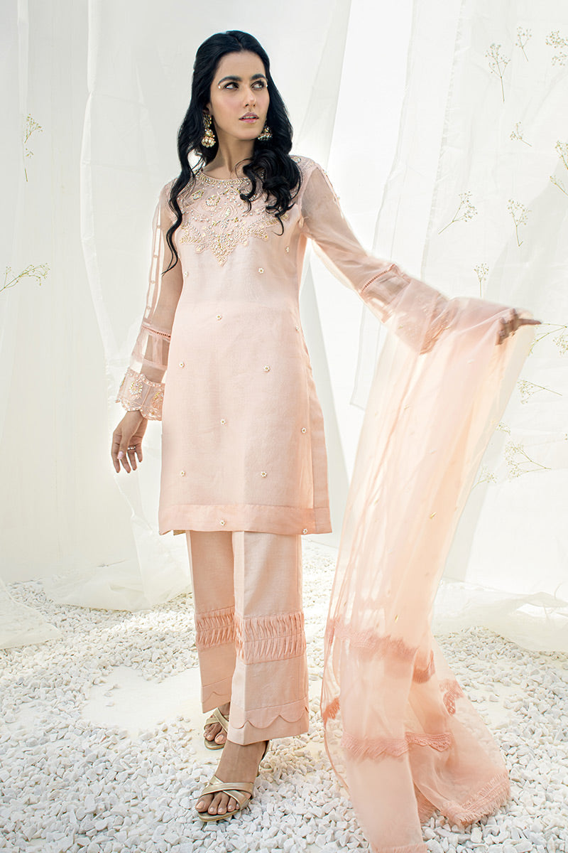 Fatima Khan | Luxury Pret 24 | OCHRE PEACH by Fatima Khan - Designer Dress - Type: Luxury - Available at Libayah - 100% Original
