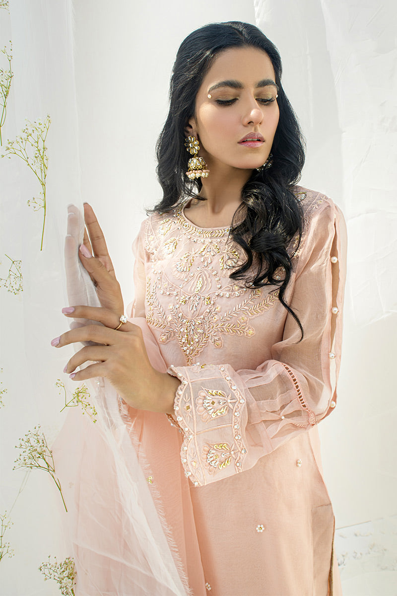 Fatima Khan | Luxury Pret 24 | OCHRE PEACH by Fatima Khan - Designer Dress - Type: Luxury - Available at Libayah - 100% Original