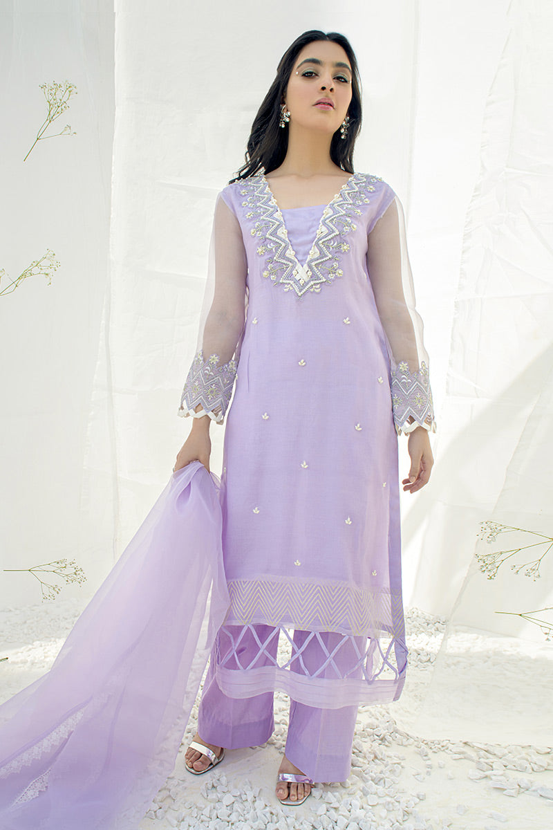 Fatima Khan | Luxury Pret 24 | LAVENDER FLUFF by Fatima Khan - Designer Dress - Type: Luxury - Available at Libayah - 100% Original