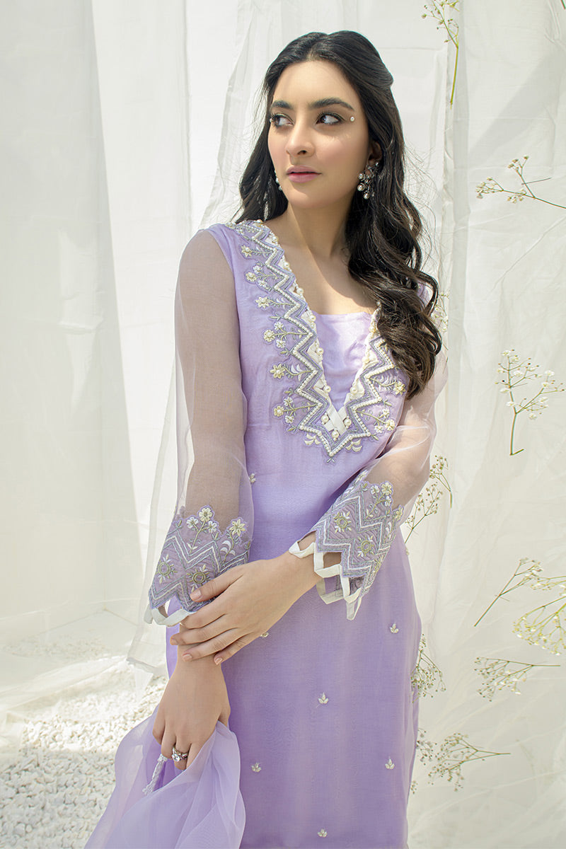 Fatima Khan | Luxury Pret 24 | LAVENDER FLUFF by Fatima Khan - Designer Dress - Type: Luxury - Available at Libayah - 100% Original