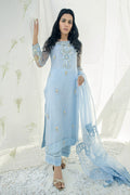 Fatima Khan | Luxury Pret 24 | POWDER BLUE by Fatima Khan - Designer Dress - Type: Luxury - Available at Libayah - 100% Original