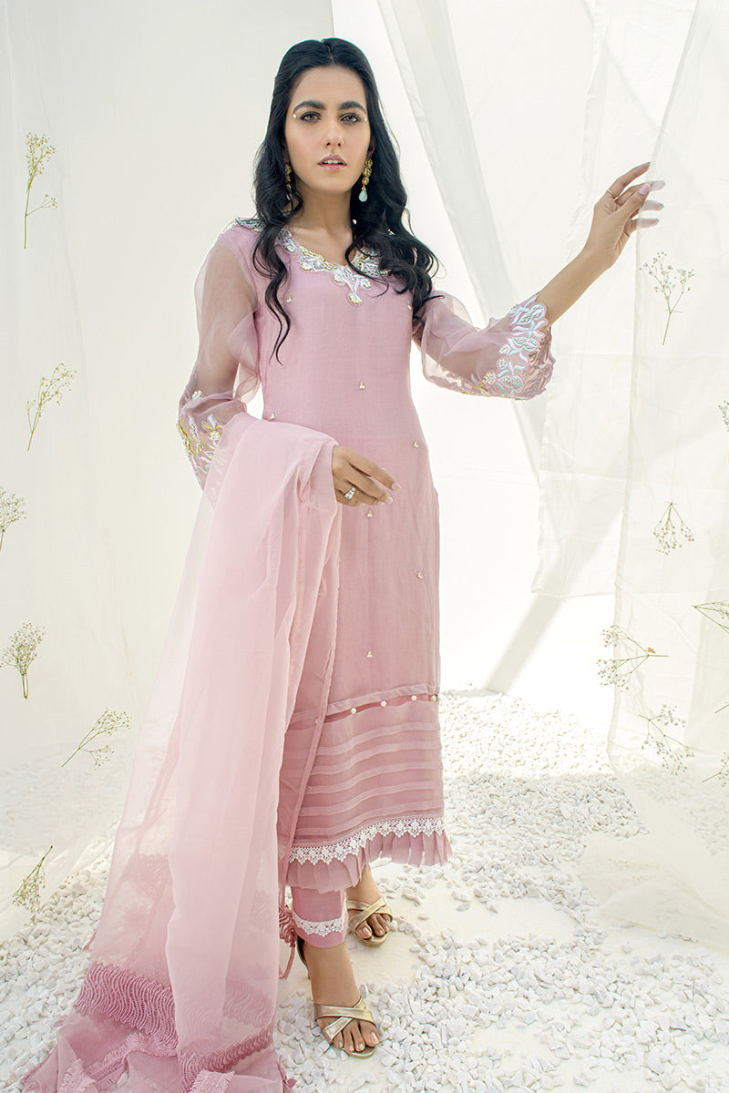 Fatima Khan | Luxury Pret 24 | DUSTY RESE by Fatima Khan - Designer Dress - Type: Luxury - Available at Libayah - 100% Original