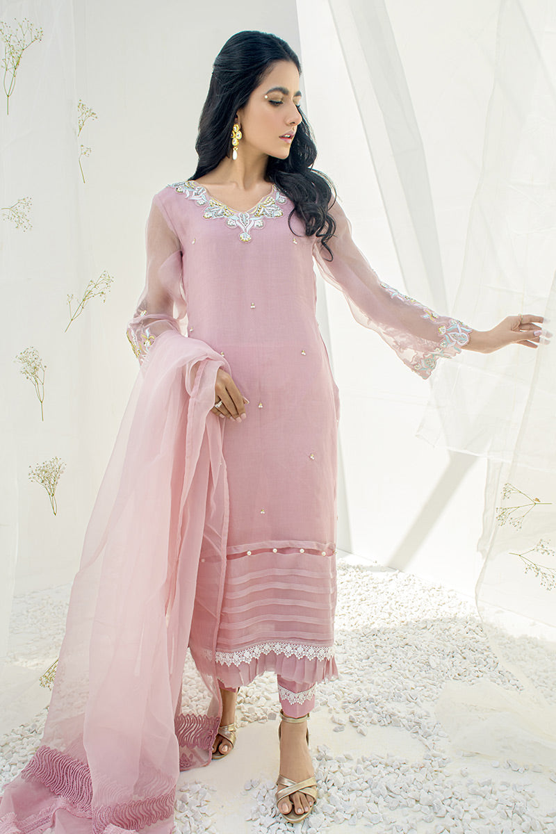 Fatima Khan | Luxury Pret 24 | DUSTY RESE by Fatima Khan - Designer Dress - Type: Luxury - Available at Libayah - 100% Original