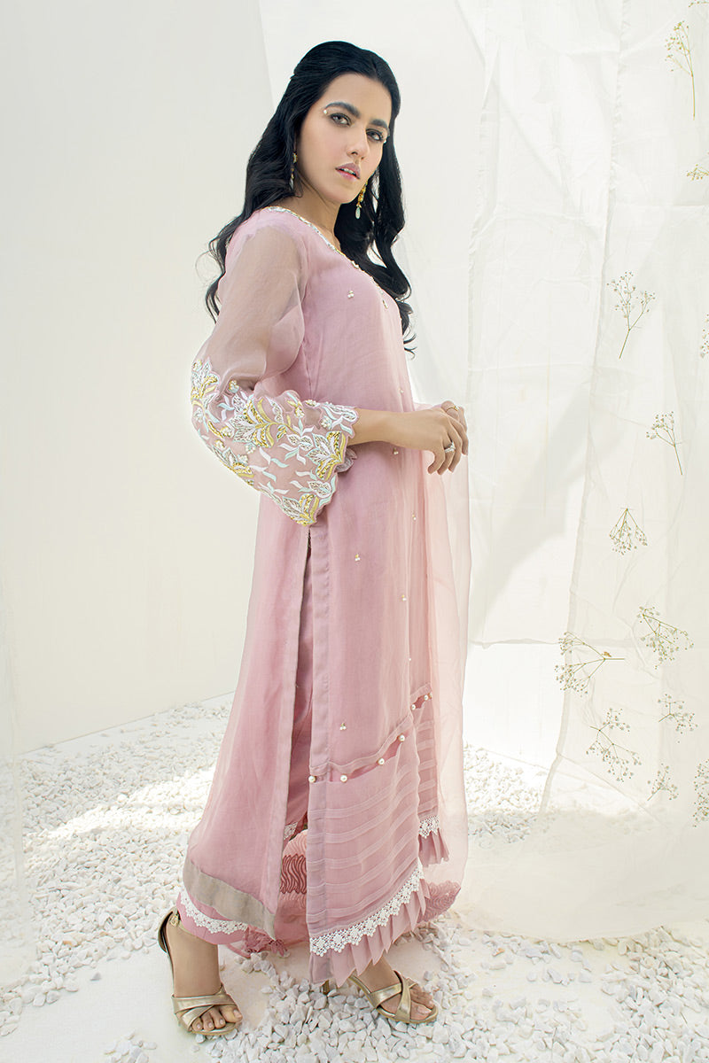 Fatima Khan | Luxury Pret 24 | DUSTY RESE by Fatima Khan - Designer Dress - Type: Luxury - Available at Libayah - 100% Original