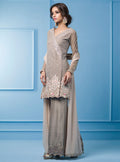 Zainab Chottani | Semi Formals | GREIGE AND PINK by Zainab Chottani - Designer Dress - Type: Ladies Clothes - Available at Libayah - 100% Original