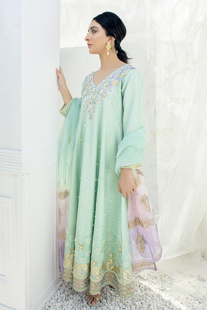 Fatima Khan | Luxury Pret 24 | MINT SWIRL by Fatima Khan - Designer Dress - Type: Luxury - Available at Libayah - 100% Original
