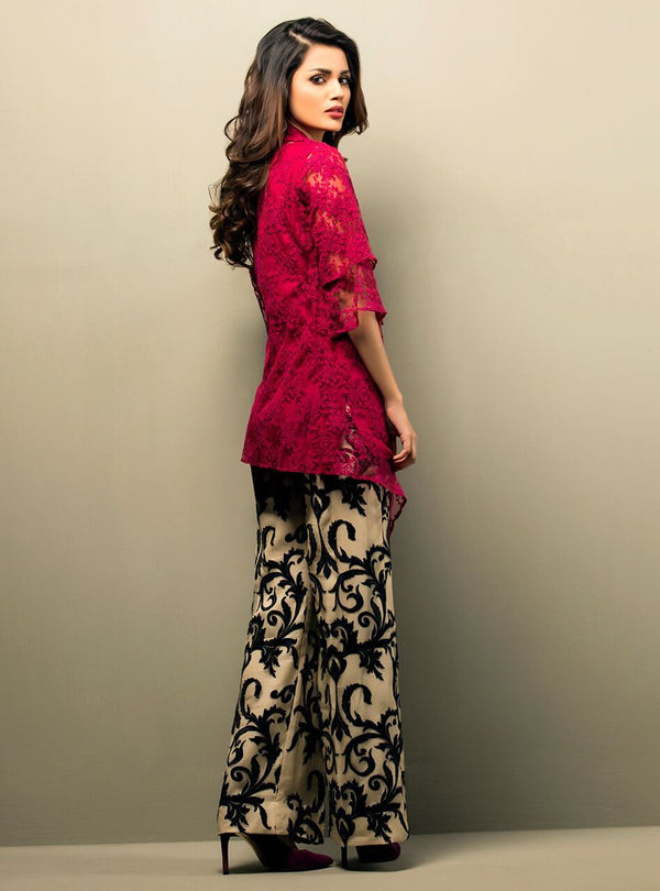 Zainab Chottani | Luxury Pret | CHERRY AND PINK BLOSSOM by Zainab Chottani - Designer Dress - Type: Ladies Clothes - Available at Libayah - 100% Original