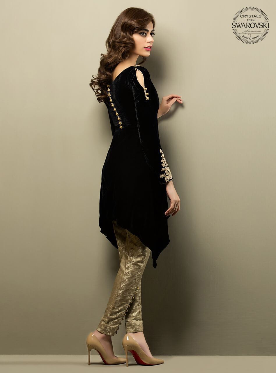 Zainab Chottani | Semi Formals | JET SOLITAIRE by Zainab Chottani - Designer Dress - Type: Ladies Clothes - Available at Libayah - 100% Original