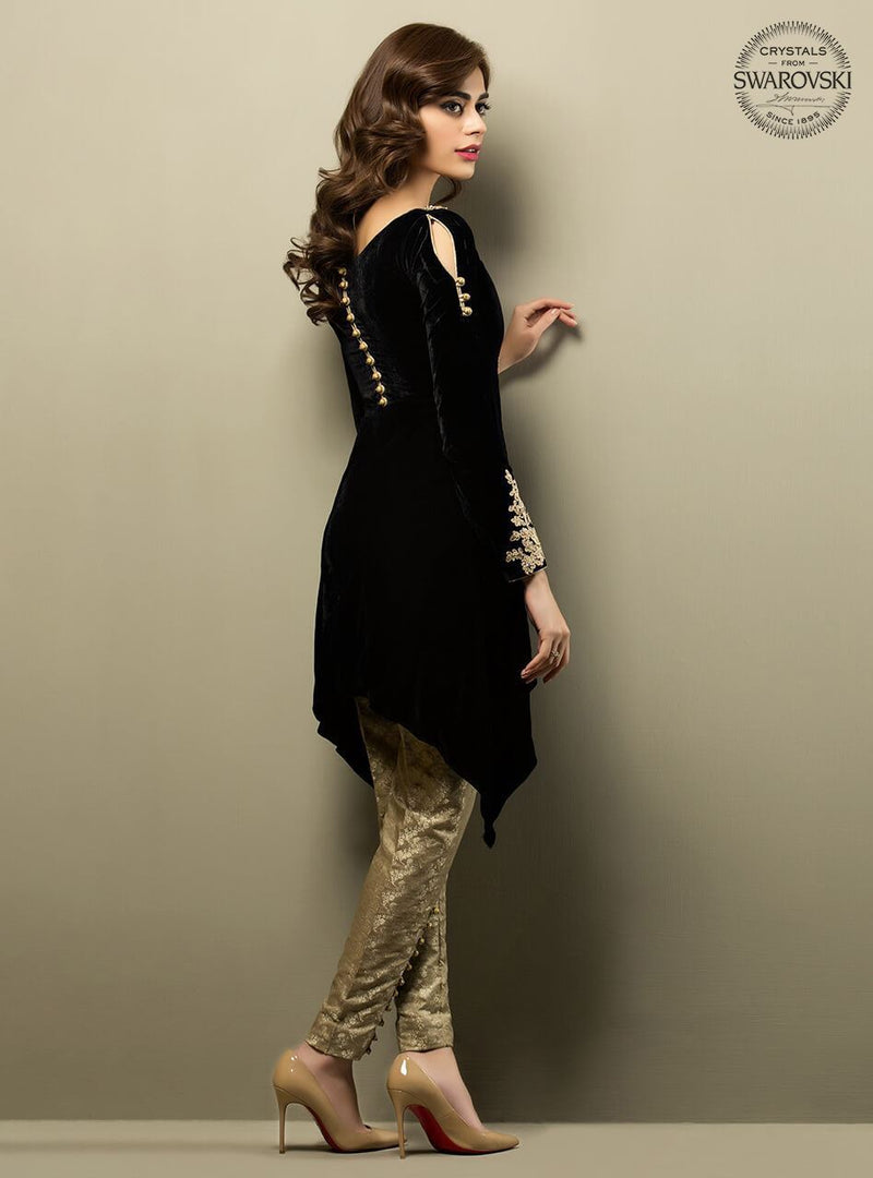 Zainab Chottani | Semi Formals | JET SOLITAIRE by Zainab Chottani - Designer Dress - Type: Ladies Clothes - Available at Libayah - 100% Original