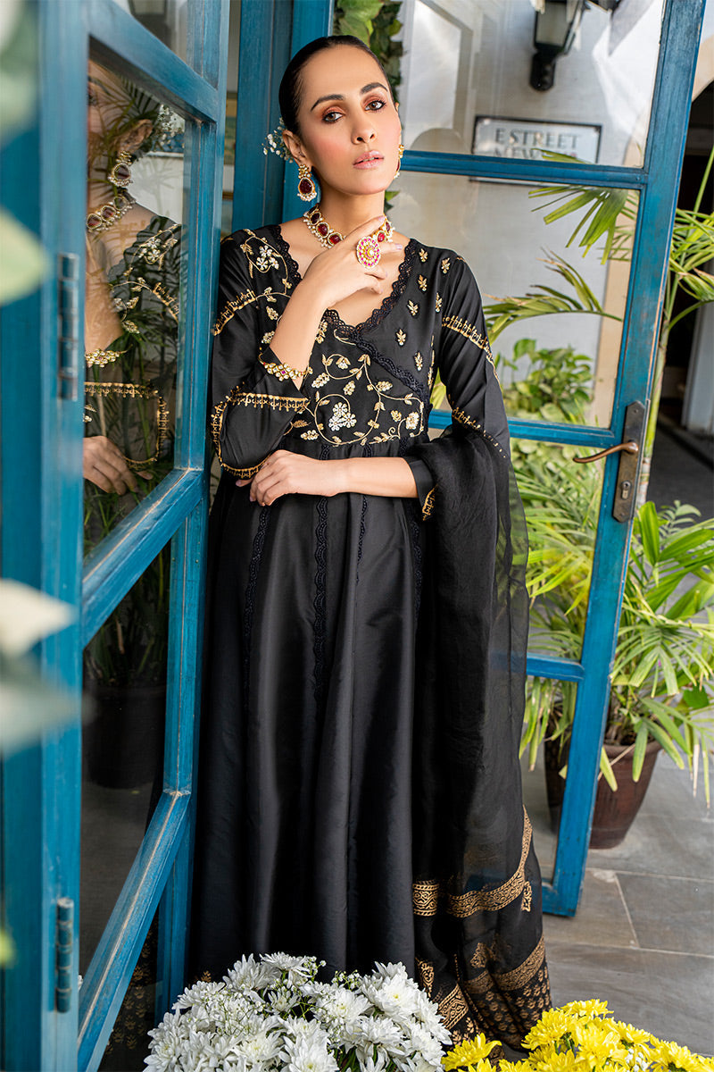 Fatima Khan | Luxury Pret 24 | SAFFRON BLACK by Fatima Khan - Designer Dress - Type: Luxury - Available at Libayah - 100% Original