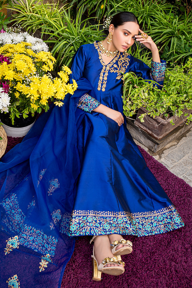 Fatima Khan | Best Sellers 24 | ANTIQUE BLUE by Fatima Khan - Designer Dress - Type: Luxury - Available at Libayah - 100% Original