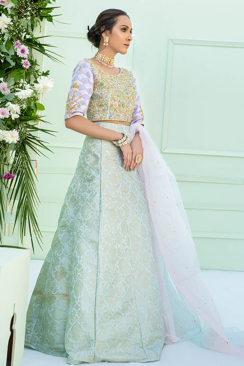Fatima Khan | Luxury Pret 24 | ARFA (BLUE CHOLI) by Fatima Khan - Designer Dress - Type: Luxury - Available at Libayah - 100% Original