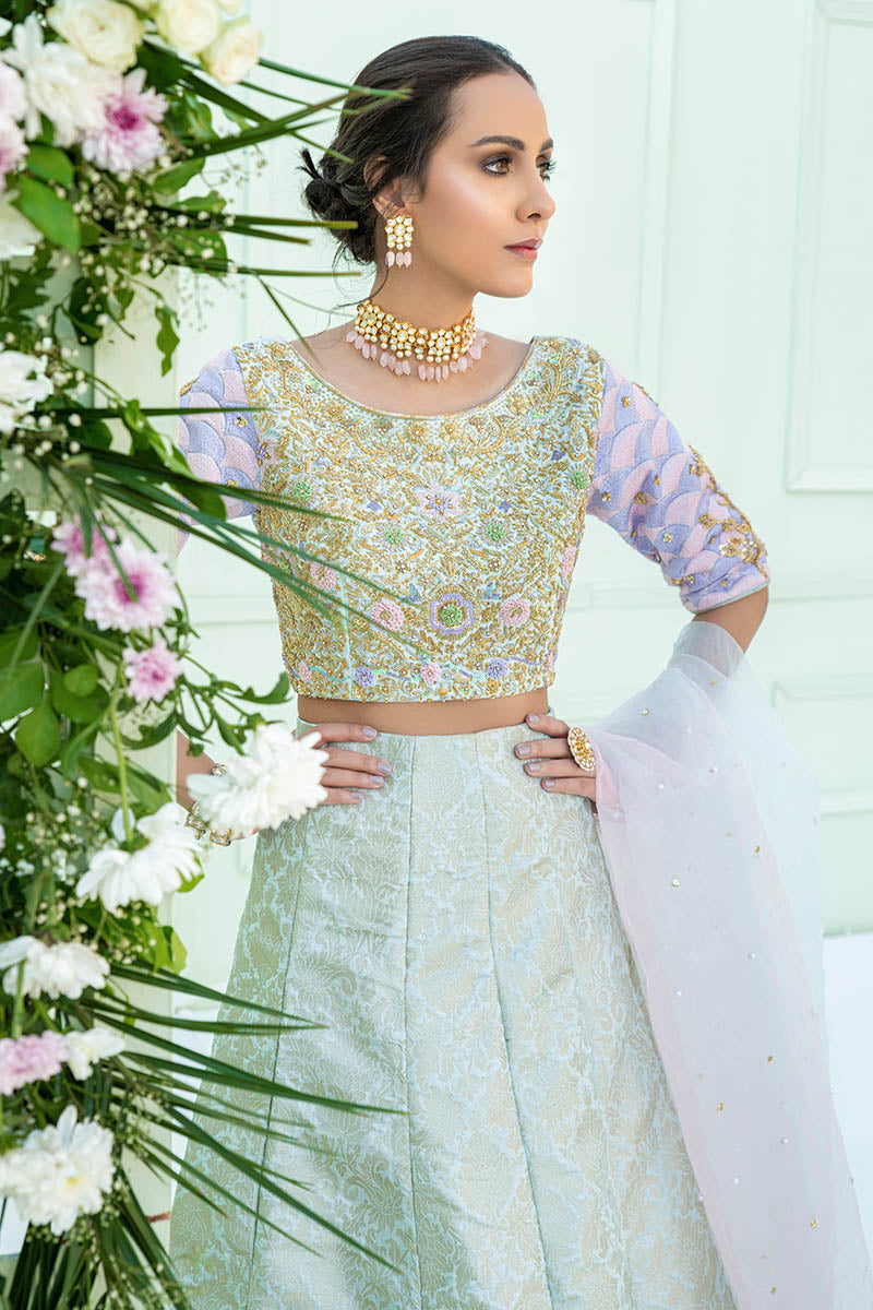 Fatima Khan | Luxury Pret 24 | ARFA (BLUE CHOLI) by Fatima Khan - Designer Dress - Type: Luxury - Available at Libayah - 100% Original