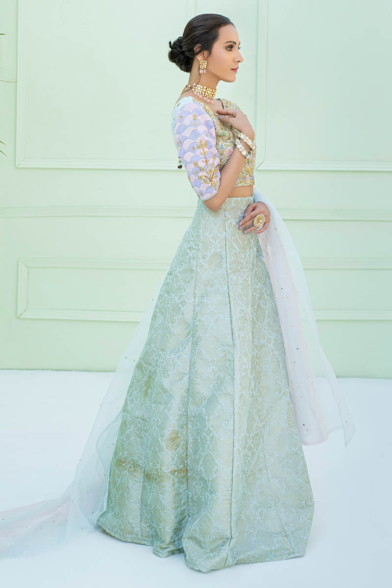 Fatima Khan | Luxury Pret 24 | ARFA (BLUE CHOLI) by Fatima Khan - Designer Dress - Type: Luxury - Available at Libayah - 100% Original