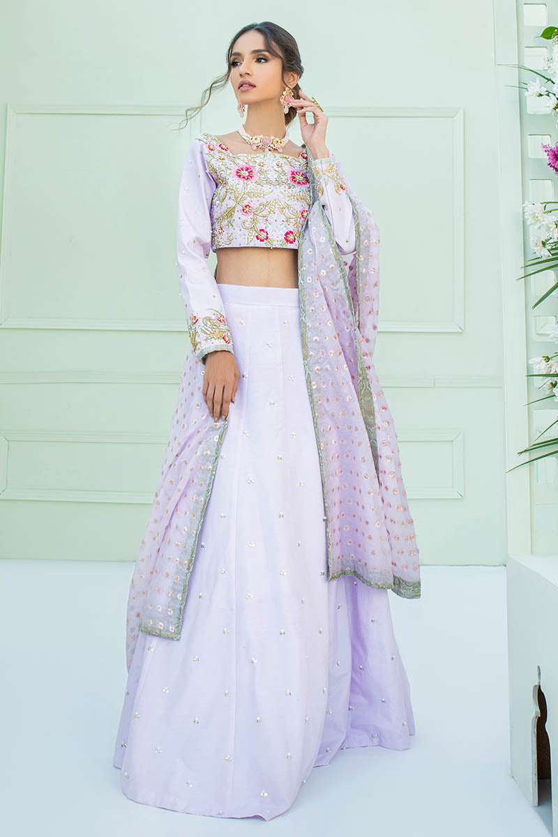 Fatima Khan | Luxury Pret 24 | MIRAAL (LILAC CHOLI) by Fatima Khan - Designer Dress - Type: Luxury - Available at Libayah - 100% Original