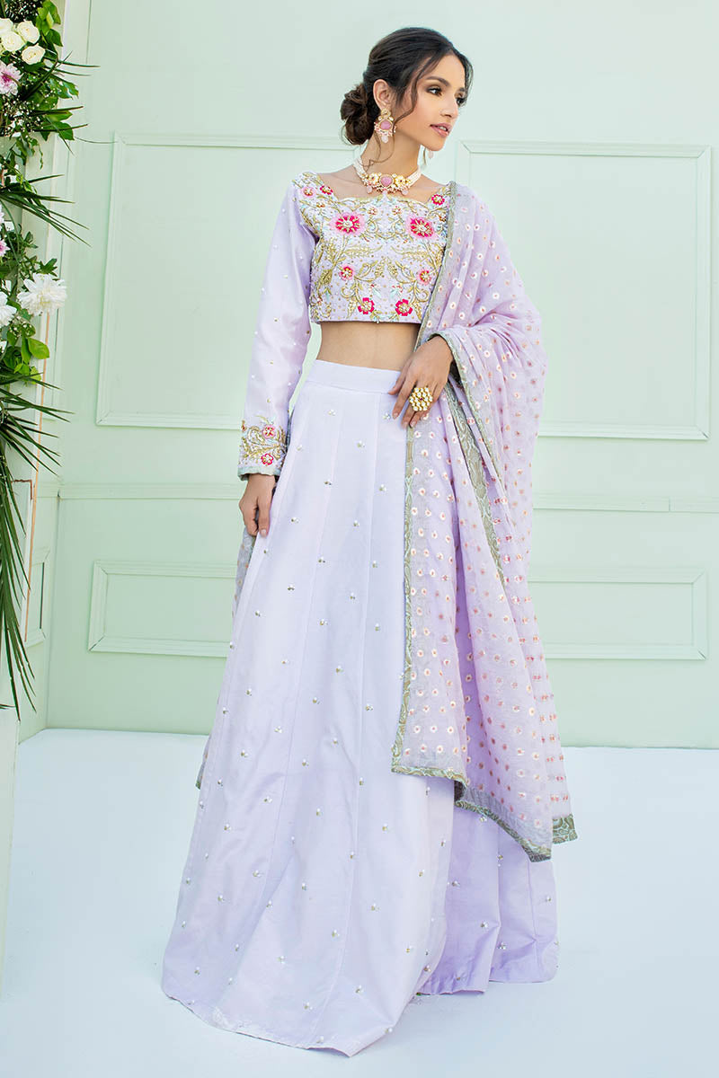Fatima Khan | Luxury Pret 24 | MIRAAL (LILAC CHOLI) by Fatima Khan - Designer Dress - Type: Luxury - Available at Libayah - 100% Original