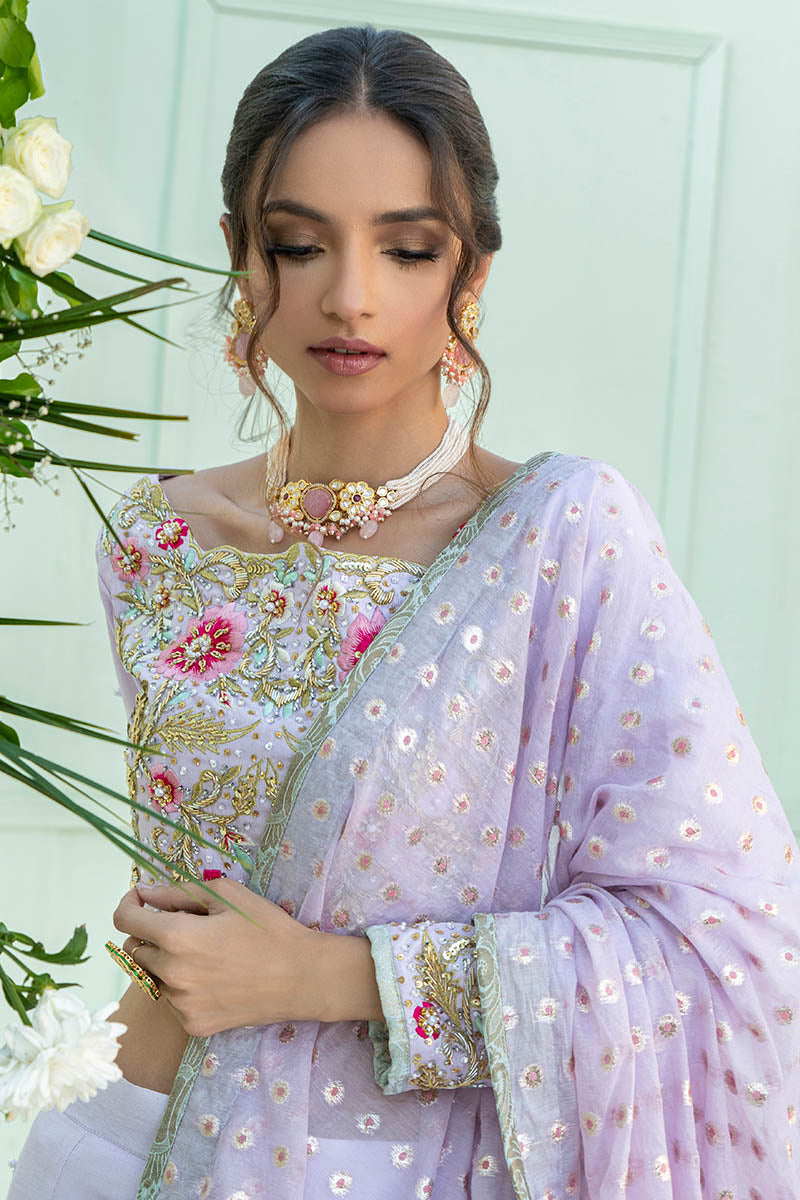 Fatima Khan | Luxury Pret 24 | MIRAAL (LILAC CHOLI) by Fatima Khan - Designer Dress - Type: Luxury - Available at Libayah - 100% Original