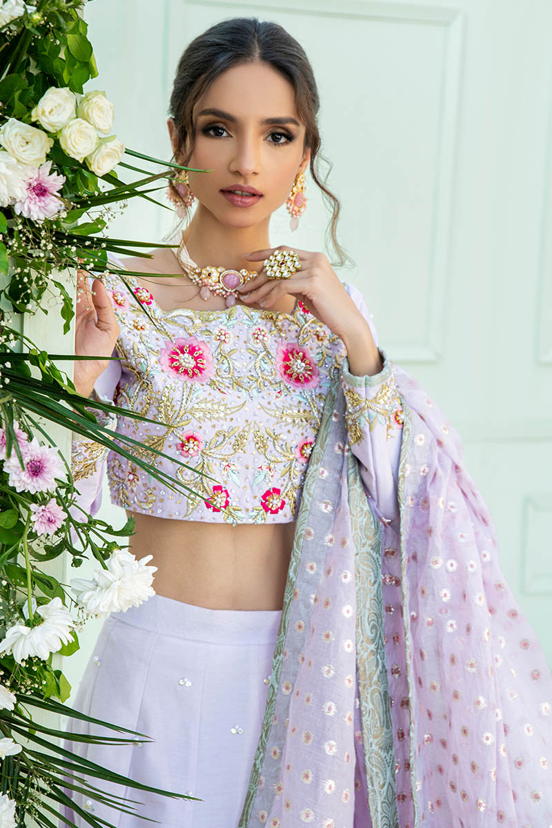 Fatima Khan | Luxury Pret 24 | MIRAAL (LILAC CHOLI) by Fatima Khan - Designer Dress - Type: Luxury - Available at Libayah - 100% Original
