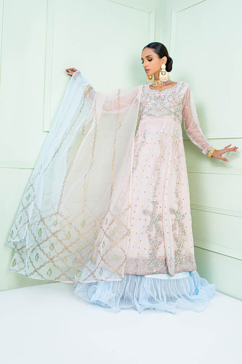 Fatima Khan | Luxury Pret 24 | NISSA (NUDE EMBROIDERED ORGANZA) by Fatima Khan - Designer Dress - Type: Luxury - Available at Libayah - 100% Original