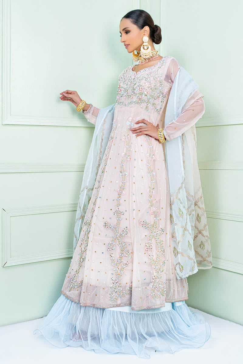 Fatima Khan | Luxury Pret 24 | NISSA (NUDE EMBROIDERED ORGANZA) by Fatima Khan - Designer Dress - Type: Luxury - Available at Libayah - 100% Original