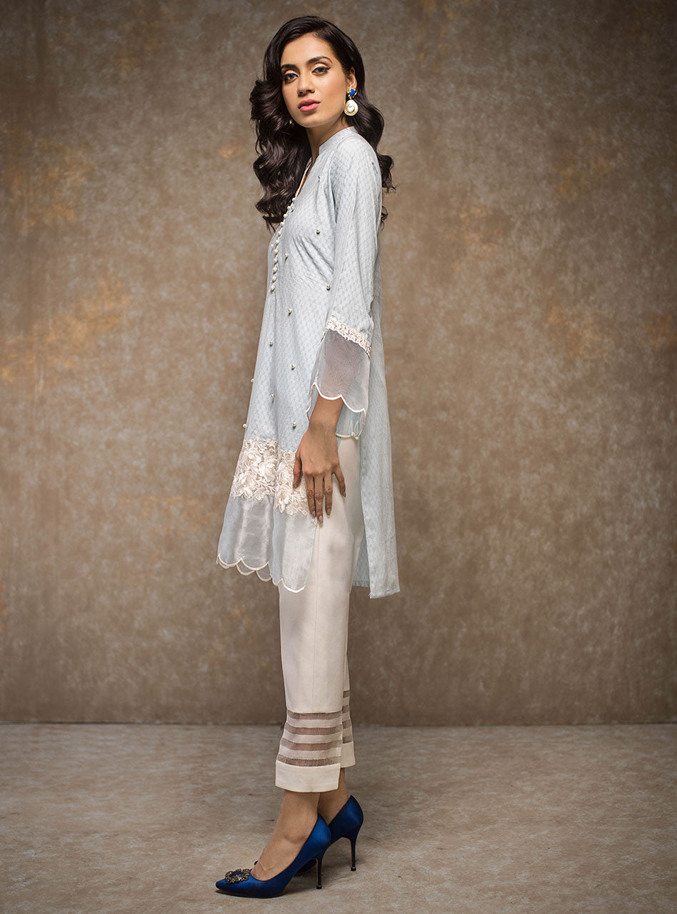 Zainab Chottani | Casual Pret | CLOUDY BLUE by Zainab Chottani - Designer Dress - Type: Casuals - Available at Libayah - 100% Original