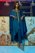 Wardha Saleem | Luxury Pret Fusion Wear | MIDNIGHT FORMAL DRAPE by Wardha Saleem - Designer Dress - Type: Ladies Clothes - Available at Libayah - 100% Original