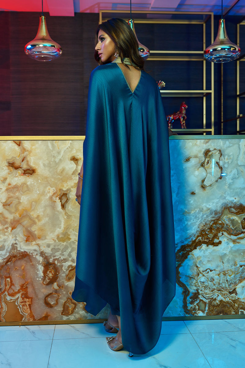 Wardha Saleem | Luxury Pret Fusion Wear | MIDNIGHT FORMAL DRAPE by Wardha Saleem - Designer Dress - Type: Ladies Clothes - Available at Libayah - 100% Original