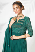 Fatima Khan | Best Sellers 24 | TEA GREEN PISHWAS by Fatima Khan - Designer Dress - Type: Luxury - Available at Libayah - 100% Original