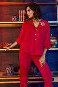 Wardha Saleem | Luxury Pret Fusion Wear | GOSSIP GIRL HOT PINK CO-ORD SET by Wardha Saleem - Designer Dress - Type: Ladies Clothes - Available at Libayah - 100% Original