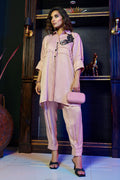 Wardha Saleem | Luxury Pret Fusion Wear | ZEN SALMON PINK CO-ORD SET by Wardha Saleem - Designer Dress - Type: Ladies Clothes - Available at Libayah - 100% Original
