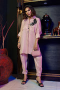 Wardha Saleem | Luxury Pret Fusion Wear | ZEN SALMON PINK CO-ORD SET by Wardha Saleem - Designer Dress - Type: Ladies Clothes - Available at Libayah - 100% Original
