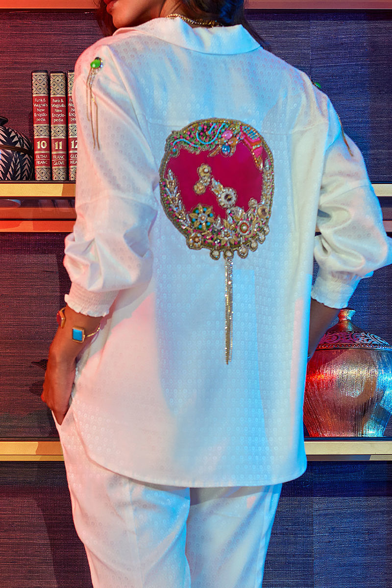 Wardha Saleem | Luxury Pret Fusion Wear | GOSSIP GIRL WHITE CO-ORD SET by Wardha Saleem - Designer Dress - Type: Ladies Clothes - Available at Libayah - 100% Original