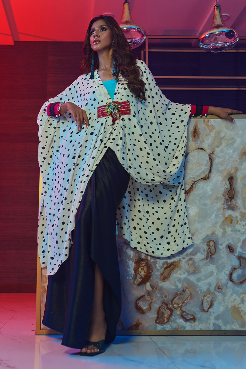 Wardha Saleem | Luxury Pret Fusion Wear | HOT SPOT 3PC FORMAL DRAPE by Wardha Saleem - Designer Dress - Type: Ladies Clothes - Available at Libayah - 100% Original