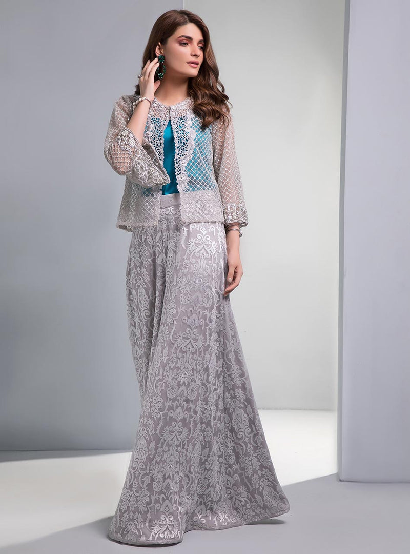 Zainab Chottani | Semi Formals | VIVA LA BLEU by Zainab Chottani - Designer Dress - Type: Ladies Clothes - Available at Libayah - 100% Original