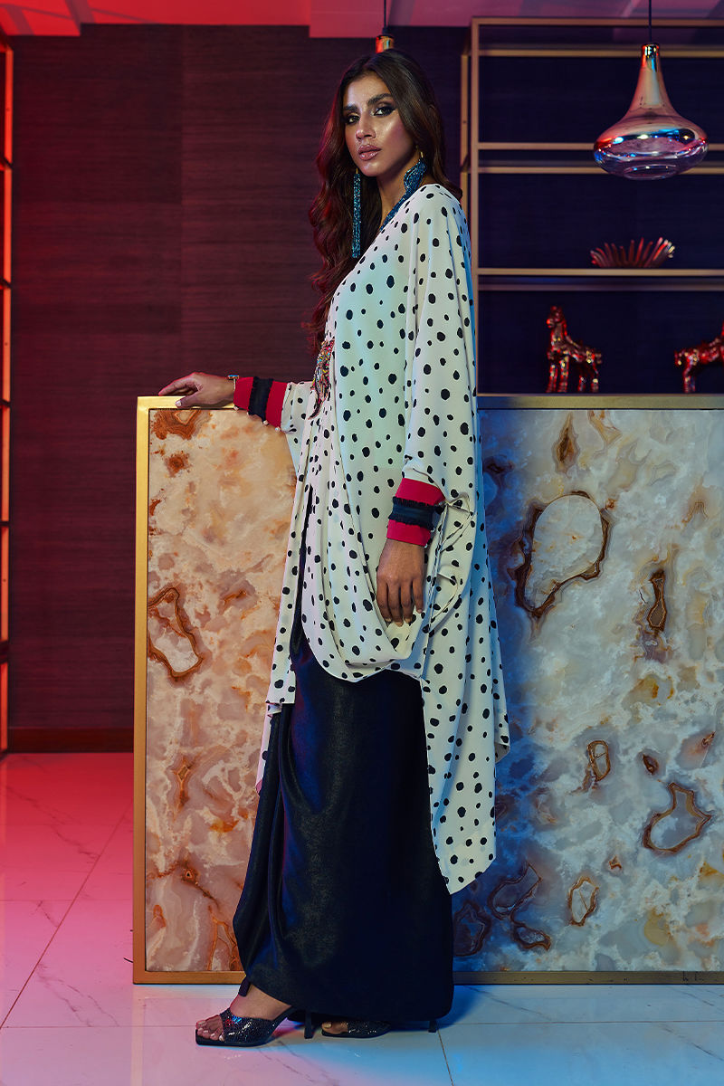 Wardha Saleem | Luxury Pret Fusion Wear | HOT SPOT 3PC FORMAL DRAPE by Wardha Saleem - Designer Dress - Type: Ladies Clothes - Available at Libayah - 100% Original