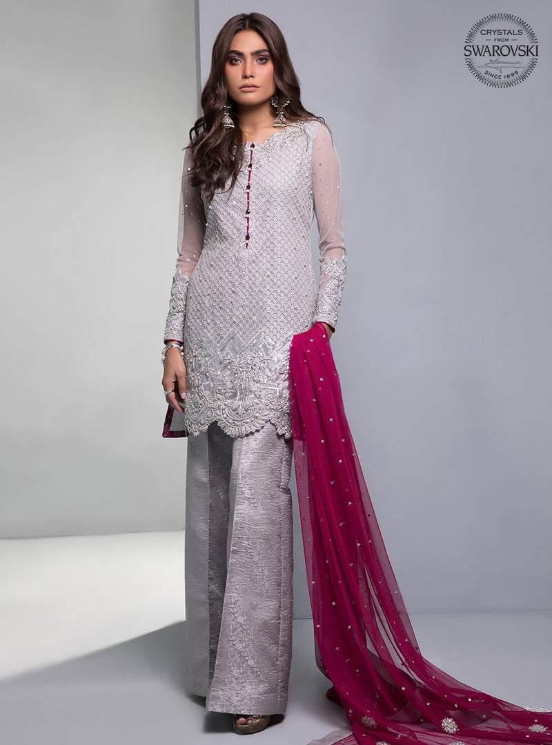 Zainab Chottani | Semi Formals | PLUM STREAK by Zainab Chottani - Designer Dress - Type: Ladies Clothes - Available at Libayah - 100% Original