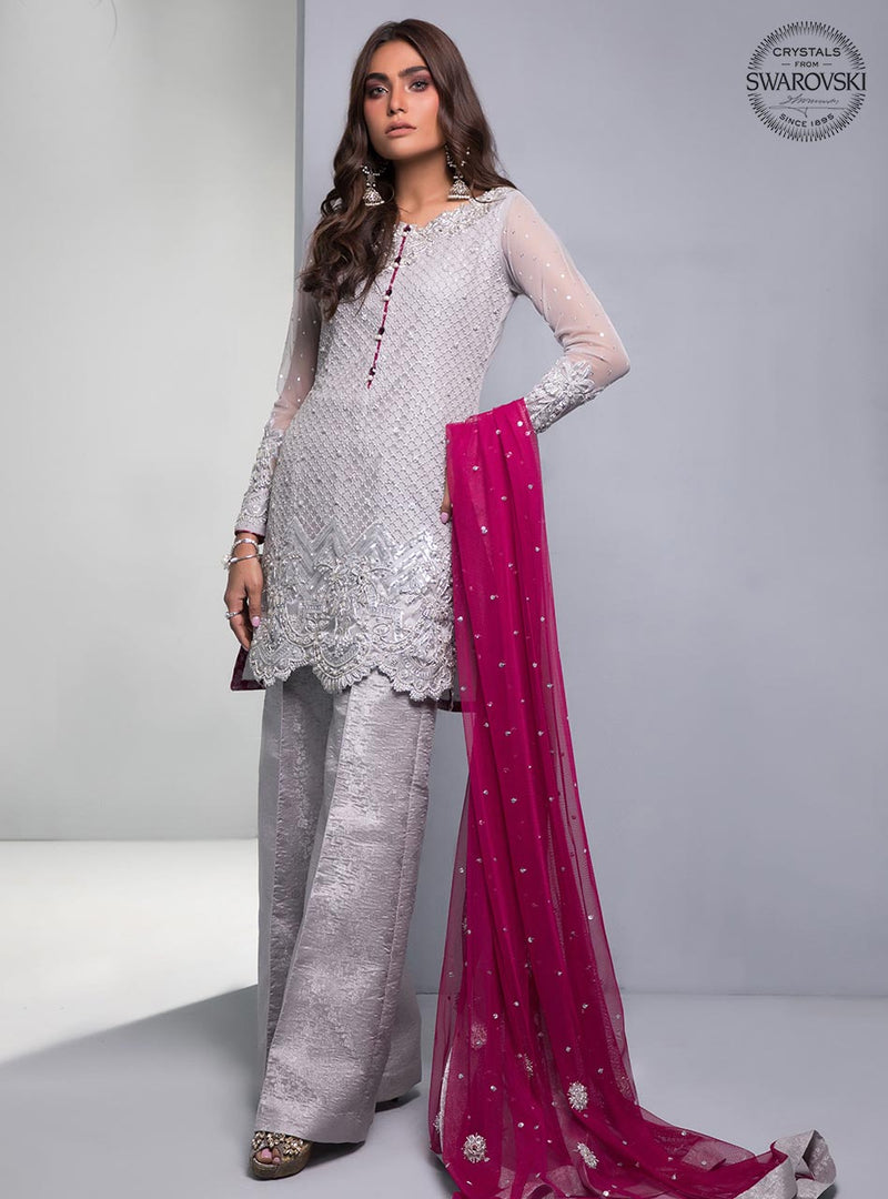 Zainab Chottani | Semi Formals | PLUM STREAK by Zainab Chottani - Designer Dress - Type: Ladies Clothes - Available at Libayah - 100% Original