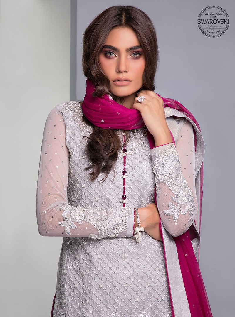 Zainab Chottani | Semi Formals | PLUM STREAK by Zainab Chottani - Designer Dress - Type: Ladies Clothes - Available at Libayah - 100% Original