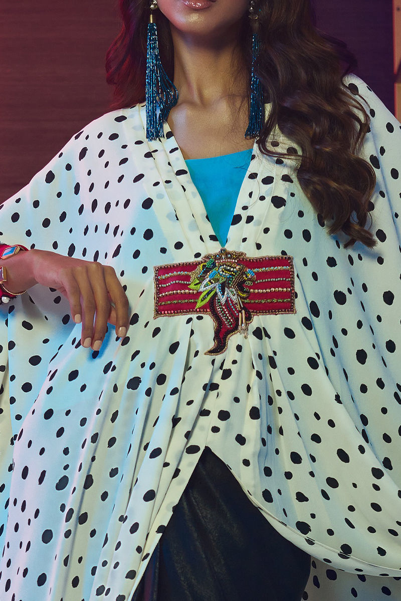 Wardha Saleem | Luxury Pret Fusion Wear | HOT SPOT 3PC FORMAL DRAPE by Wardha Saleem - Designer Dress - Type: Ladies Clothes - Available at Libayah - 100% Original