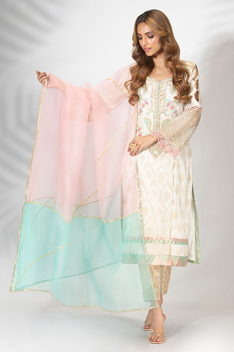 Fatima Khan | Luxury Pret 24 | CHANTILLY SHINE by Fatima Khan - Designer Dress - Type: Luxury - Available at Libayah - 100% Original