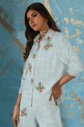 Wardha Saleem | Luxury Pret Fusion Wear | BUTTERFLY CRUSH (WHITE) by Wardha Saleem - Designer Dress - Type: Ladies Clothes - Available at Libayah - 100% Original