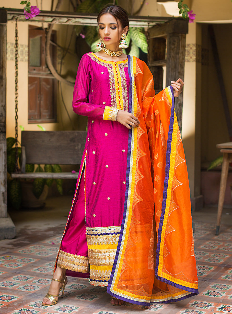 Zainab Chottani | Luxury Pret | HOT PINK RUSH by Zainab Chottani - Designer Dress - Type: Ladies Clothes - Available at Libayah - 100% Original