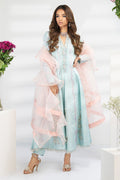 Fatima Khan | Luxury Pret 24 | LIGHT CYAN by Fatima Khan - Designer Dress - Type: Luxury - Available at Libayah - 100% Original