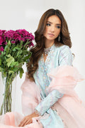 Fatima Khan | Luxury Pret 24 | LIGHT CYAN by Fatima Khan - Designer Dress - Type: Luxury - Available at Libayah - 100% Original