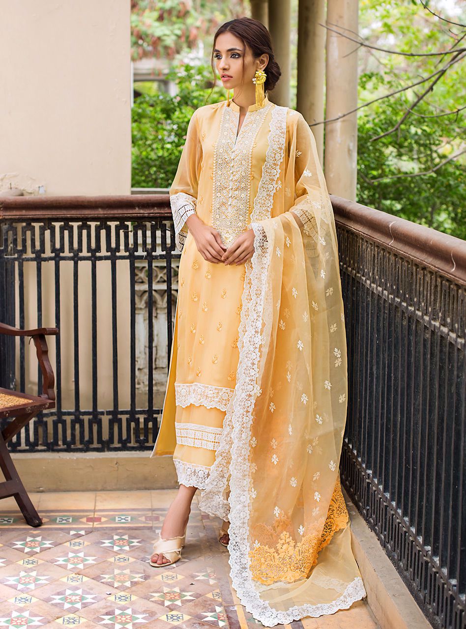 Zainab Chottani | Luxury Pret | YELLOW PETALS by Zainab Chottani - Designer Dress - Type: Ladies Clothes - Available at Libayah - 100% Original
