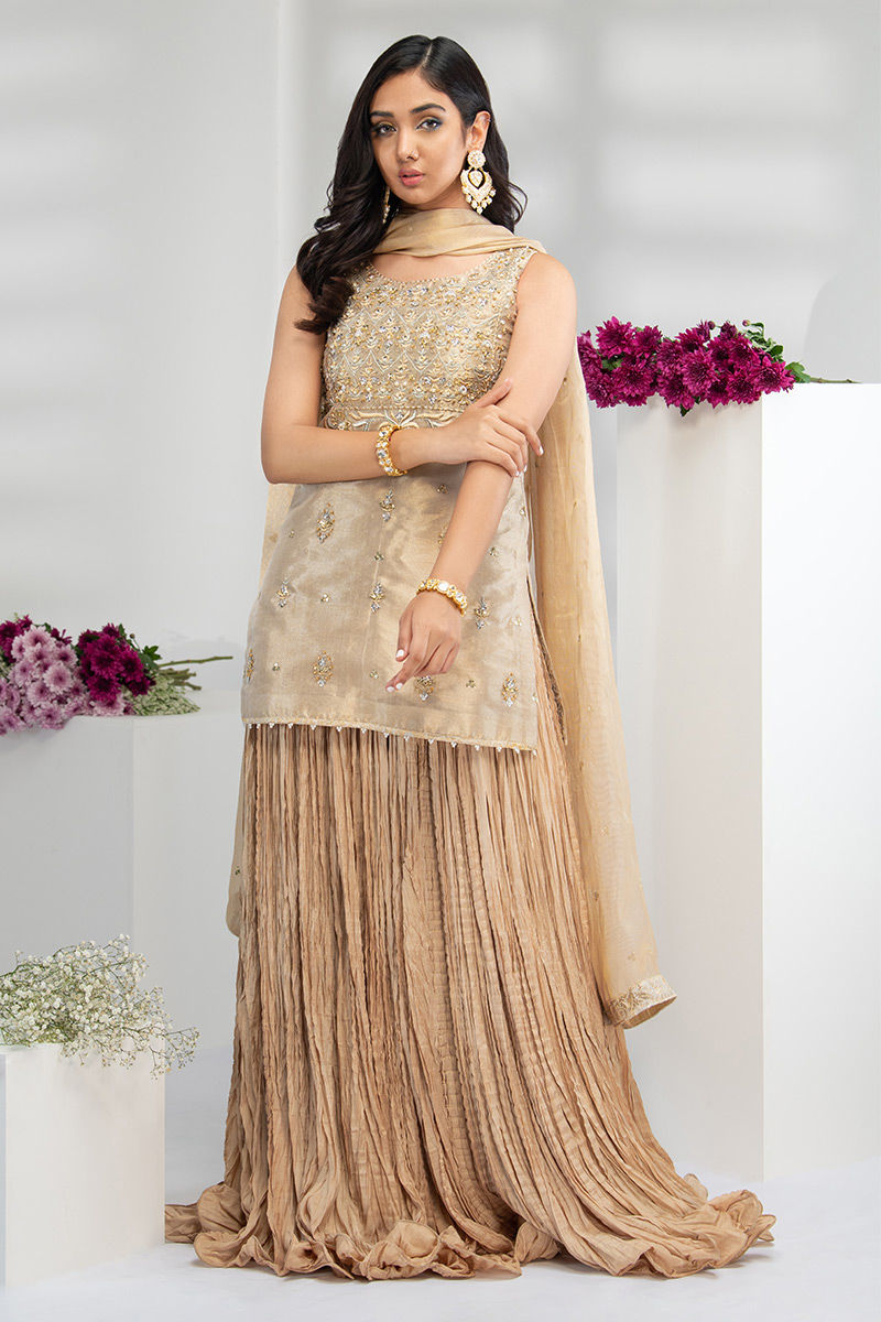 Fatima Khan | Luxury Pret 24 | SWEDISH GOLD by Fatima Khan - Designer Dress - Type: Luxury - Available at Libayah - 100% Original