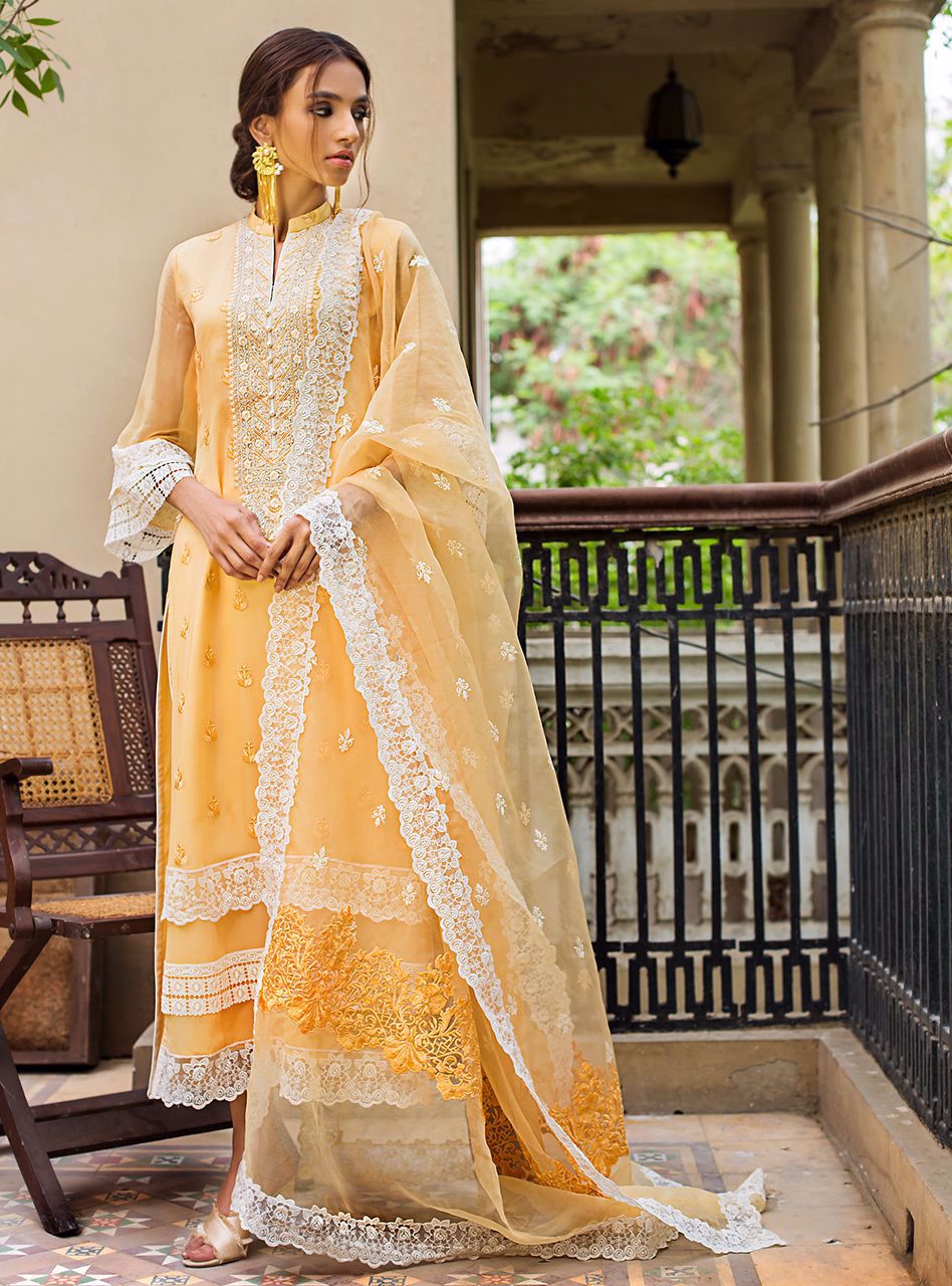Zainab Chottani | Luxury Pret | YELLOW PETALS by Zainab Chottani - Designer Dress - Type: Ladies Clothes - Available at Libayah - 100% Original